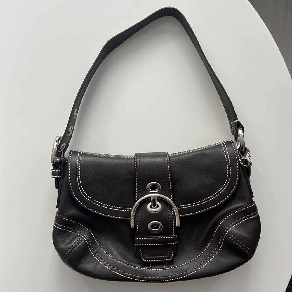 Vintage Coach Soho Shoulder Bag Chocolate Brown